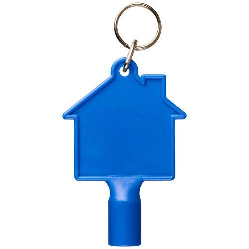Achat Clé de compteur en forme de maison avec porte-clés Maximilia - bleu