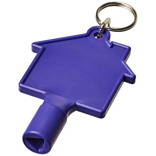 Achat Clé de compteur en forme de maison avec porte-clés Maximilia - violet