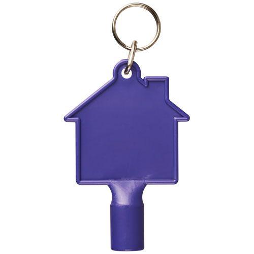 Achat Clé de compteur en forme de maison avec porte-clés Maximilia - violet