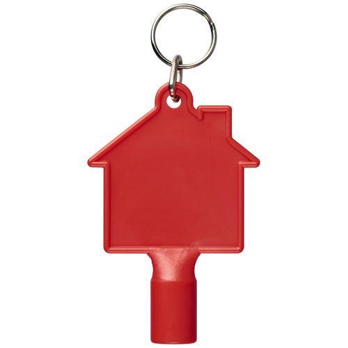 Achat Clé de compteur en forme de maison avec porte-clés Maximilia - rouge