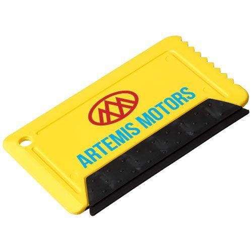 Achat Grattoir à glace taille carte de crédit avec gomme Freeze - jaune