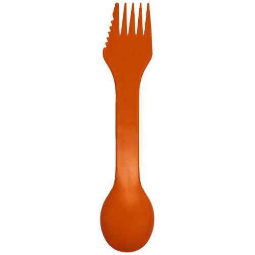 Achat Outil 3-en-1 Epsy avec cuillère, fourchette et couteau - orange