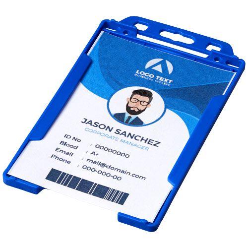 Achat Porte-badge transparent Pierre - bleu