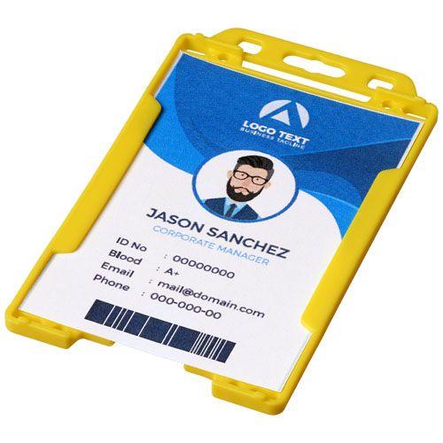 Achat Porte-badge transparent Pierre - jaune