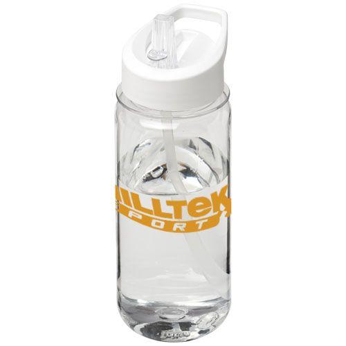 Achat Bouteille de sport H2O Octave Tritan™ 600 ml avec couvercle - blanc translucide