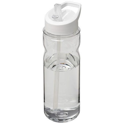 Achat Bouteille de sport H2O Base Tritan™ 650 ml avec couvercle à bec verseur - blanc translucide