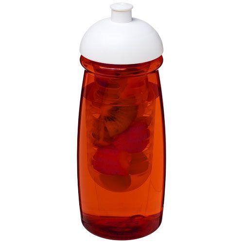 Achat Bouteille de sport et infuseur H2O Pulse® 600 ml avec couver - rouge translucide