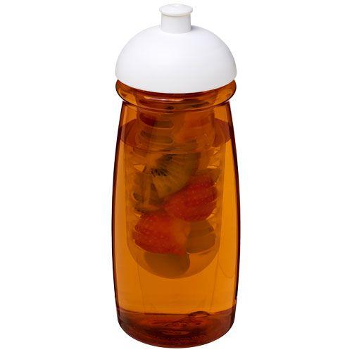 Achat Bouteille de sport et infuseur H2O Pulse® 600 ml avec couver - orange translucide