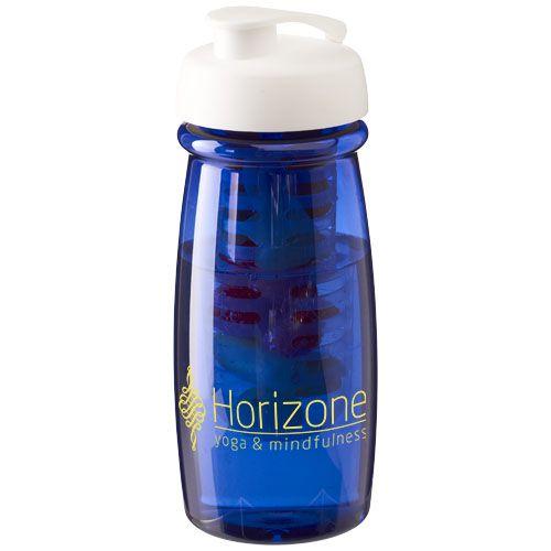 Achat Bouteille de sport et infuseur H2O Pulse® 600 ml avec couver - bleu translucide
