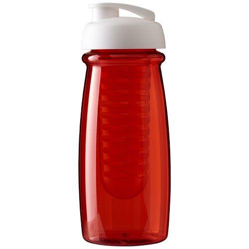 Achat Bouteille de sport et infuseur H2O Pulse® 600 ml avec couver - rouge translucide