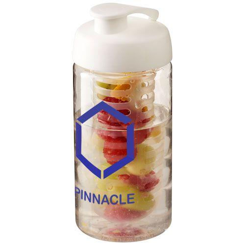 Achat Bouteille de sport et infuseur H2O Bop® 500 ml avec couvercl - blanc translucide