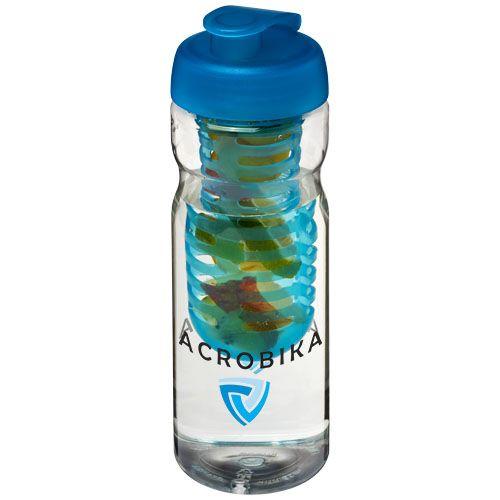 Achat Bouteille de sport et infuseur H2O Base® 650 ml avec couverc - bleu aqua