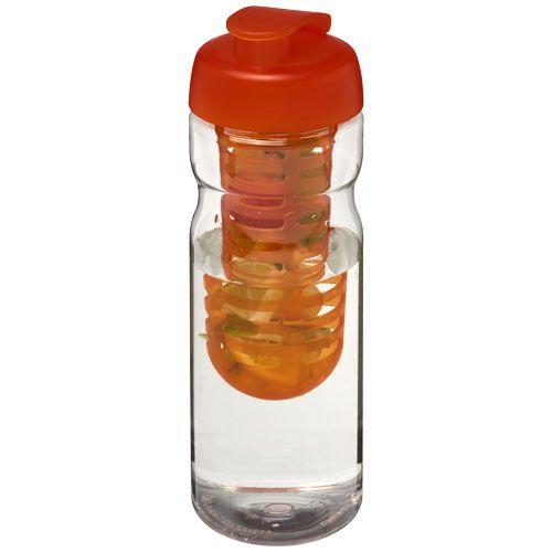 Achat Bouteille de sport et infuseur H2O Base® 650 ml avec couverc - orange