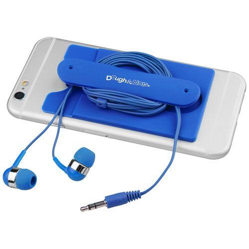 Achat Écouteurs et porte-carte en silicone Wired - bleu royal