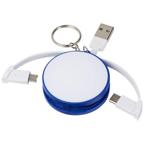 Achat Câble de recharge 3-en-1 avec porte-clés Wrap-around - bleu royal