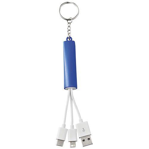 Achat Câble de chargement 3-en-1 Route avec porte-clés - bleu royal