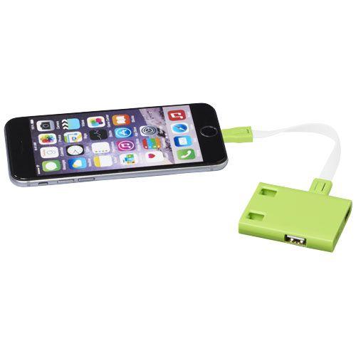 Achat Hub USB avec cables 3 en 1 - vert citron
