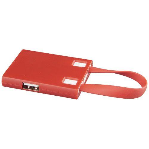 Achat Hub USB avec cables 3 en 1 - rouge