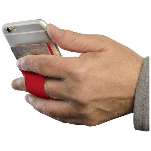 Achat Porte-cartes avec anneau en silicone Storee - rouge