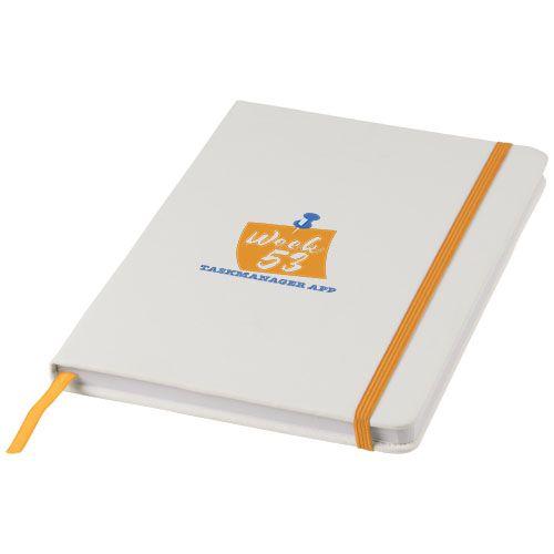 Achat Carnet de notes blanc A5 Spectrum avec élastique de couleur - orange