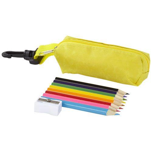 Achat Trousse avec crayons de couleur 8 pièces Jimbo - jaune