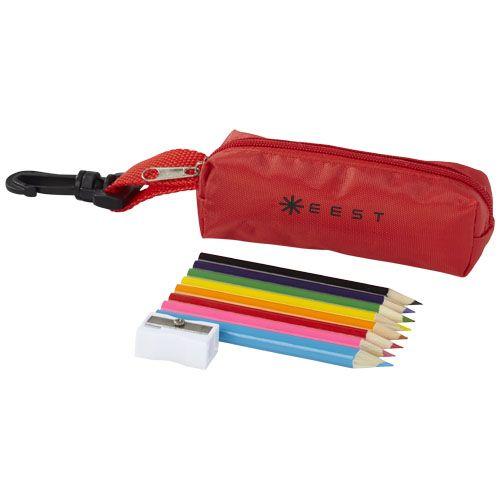 Achat Trousse avec crayons de couleur 8 pièces Jimbo - rouge
