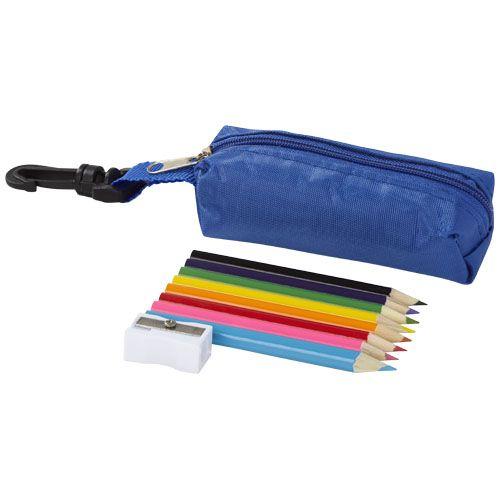 Achat Trousse avec crayons de couleur 8 pièces Jimbo - bleu