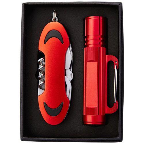 Achat Ensemble cadeau couteau de poche et lampe torche Ranger - rouge