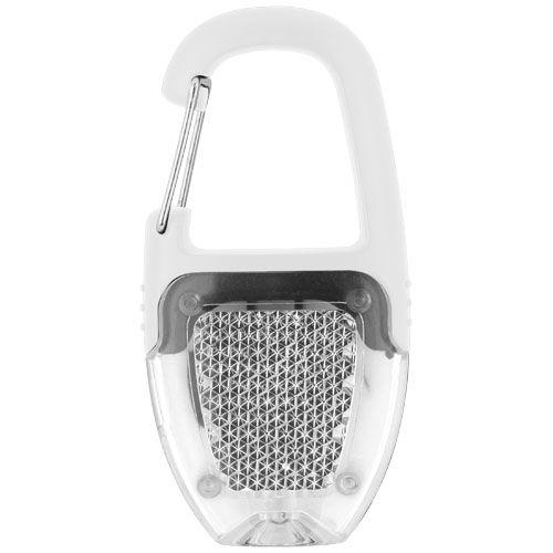 Achat Porte clé mousqueton avec catadioptre LED Reflect-or - blanc translucide