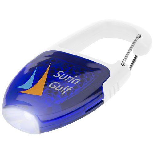 Achat Porte clé mousqueton avec catadioptre LED Reflect-or - bleu royal
