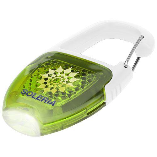 Achat Porte clé mousqueton avec catadioptre LED Reflect-or - vert citron