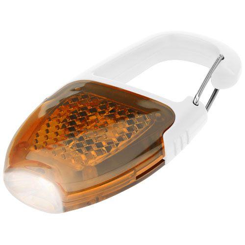Achat Porte clé mousqueton avec catadioptre LED Reflect-or - orange