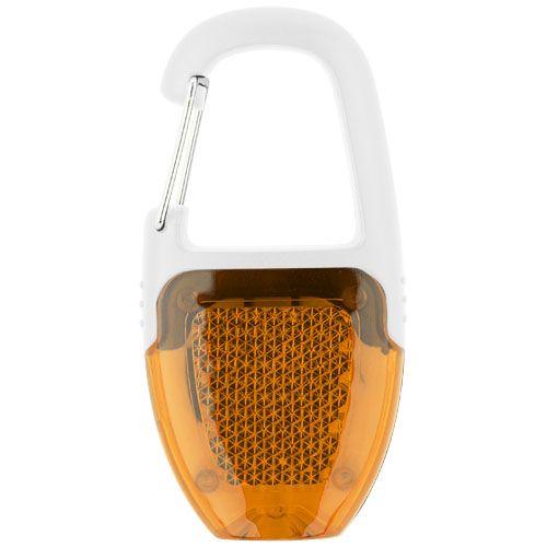 Achat Porte clé mousqueton avec catadioptre LED Reflect-or - orange