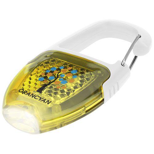 Achat Porte clé mousqueton avec catadioptre LED Reflect-or - jaune