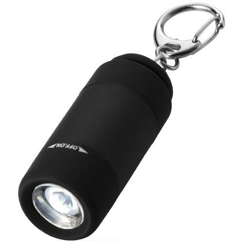 Mini lampe avec chargeur USB et porte-clés Avior - noir