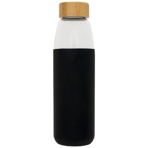 Achat Bouteille sport en verre de 540 ml avec couvercle en bois Kai - noir