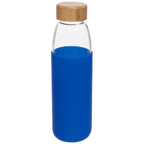 Achat Bouteille sport en verre de 540 ml avec couvercle en bois Kai - bleu