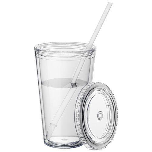 Achat Timbale et paille Cyclone 450ml - blanc translucide