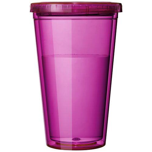 Achat Timbale et paille Cyclone 450ml - rose transparent