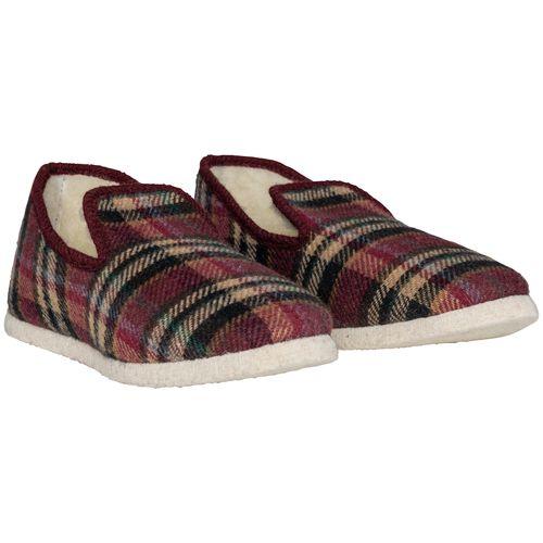 Achat Charentaises unisexe Made in France - tartan bordeaux