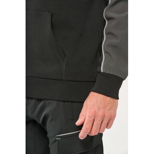 Achat Veste molleton bicolore zippée à capuche écoresponsable unisexe - gris foncé