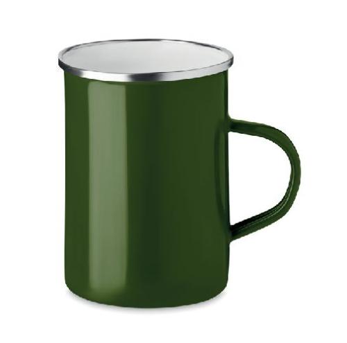 Achat Metal mug with enamel layer SILVER - vert