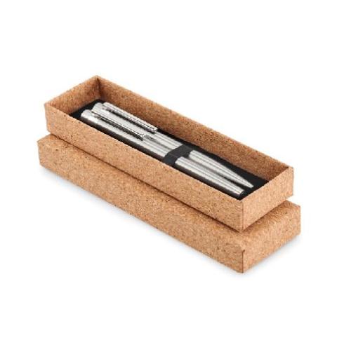 Achat Recycled stainless steel pens GRAZ SET - argenté mat