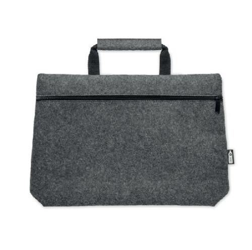 Achat RPET felt zippered laptop bag TAPLA - gris foncé