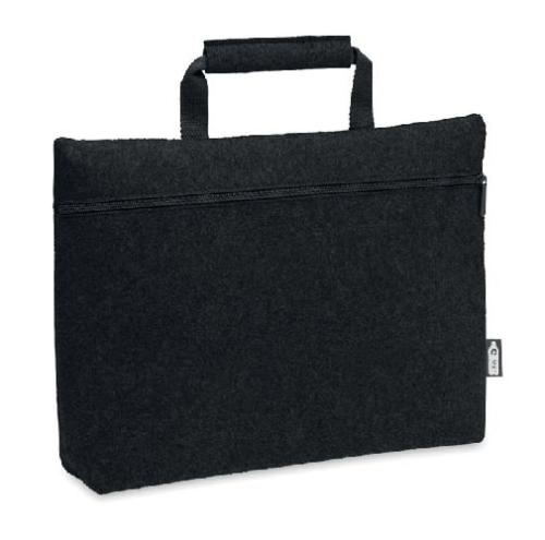 Achat RPET felt zippered laptop bag TAPLA - noir