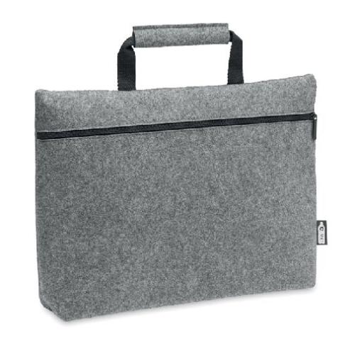 Achat RPET felt zippered laptop bag TAPLA - gris