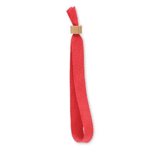 Achat RPET polyester wristband FIESTA - rouge