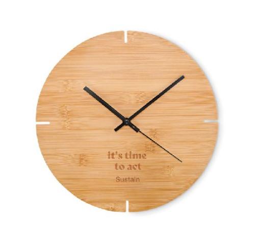 Achat Round shape bamboo wall clock ESFERE - bois