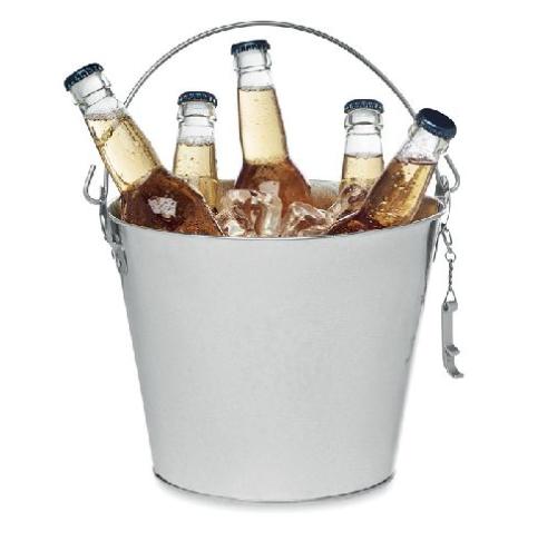 Achat Metal beer bucket 4L BUCKY - argenté mat
