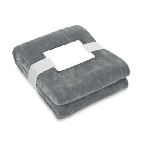Achat RPET fleece blanket 280 gr/m² LOGAN - gris foncé